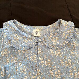 NWOT Peter Pan Collared Blouse- Size S, Blue Liberty Print